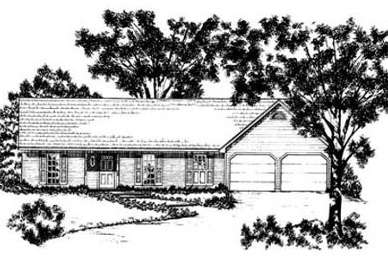 Ranch Style House Plan - 3 Beds 2 Baths 1400 Sq/Ft Plan #36-122