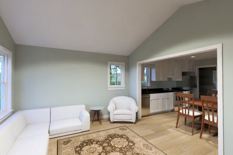 Dream House Plan - Interior - Family Room 1 for Cottage House Plan #513-2434 - 1 bed, 1 bath