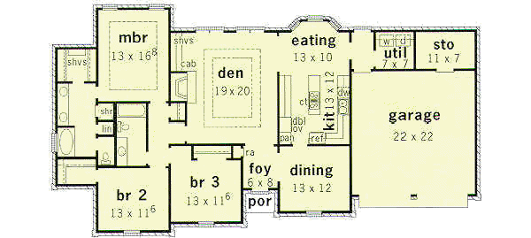 European Floor Plan - Main Floor Plan #16-143
