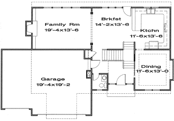 Traditional Floor Plan - Main Floor Plan #6-120