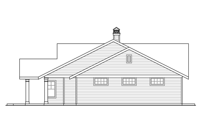 Dream House Plan - Exterior - Other Elevation 1 for Ranch House Plan #124-953 - 3 bed, 2.5 bath