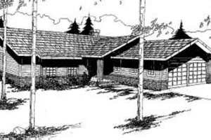 Ranch Exterior - Front Elevation Plan #60-350