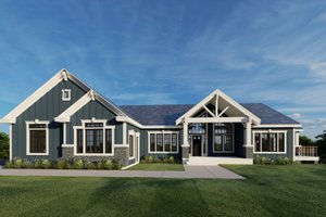 Craftsman Exterior - Front Elevation Plan #112-210
