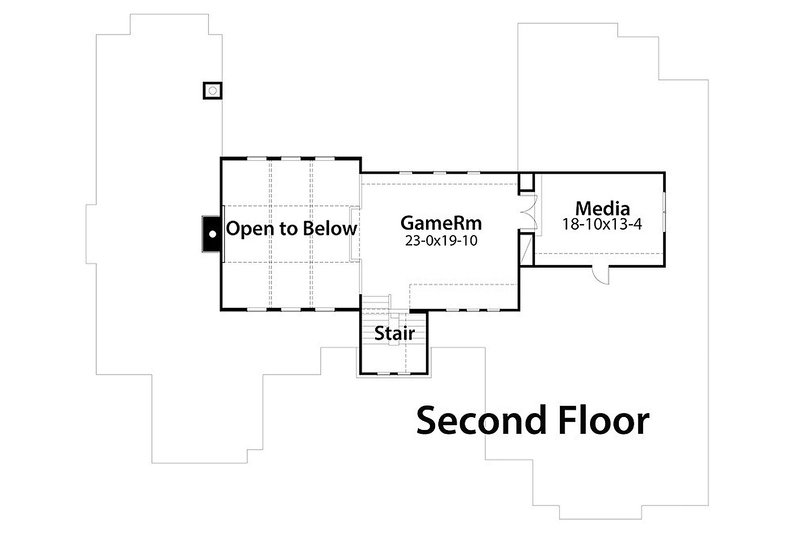 Dream House Plan - Country style house plan, Craftsman detail, upper level floor plan