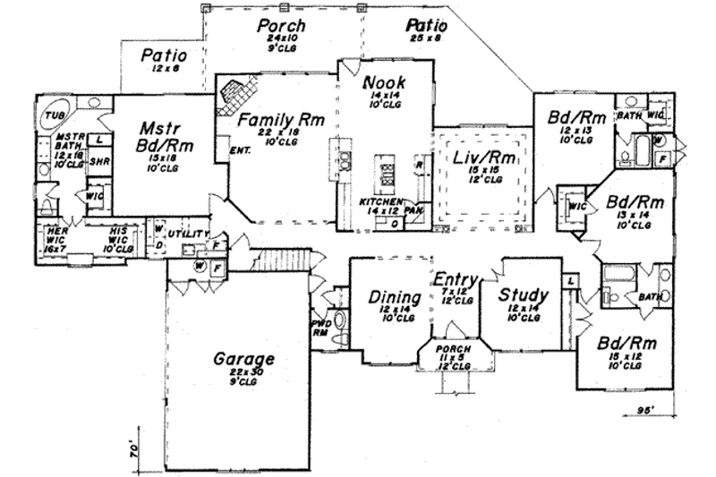 Architectural House Design - Floor Plan - Main Floor for European House Plan #52-180 - 4 bed, 3.5 bath