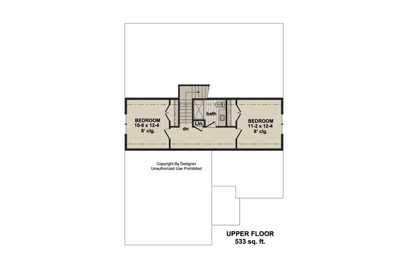 Home Plan - Floor Plan - Upper Floor for Farmhouse House Plan #51-1539 - 3 bed, 2.5 bath
