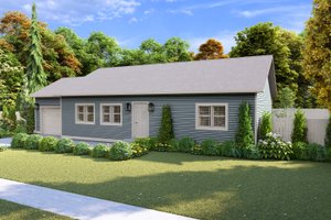 Exterior - Front Elevation 3 for Bungalow House Plan #1060-279 - 2 bed, 1 bath
