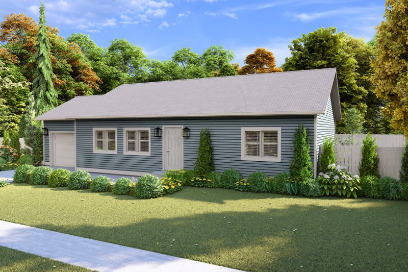 House Design - Exterior - Front Elevation 3 for Bungalow House Plan #1060-279 - 2 bed, 1 bath