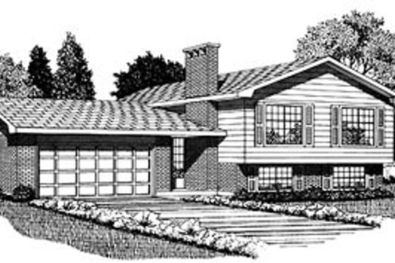 Exterior - Front Elevation for Traditional House Plan #47-117 - 3 bed, 1 bath