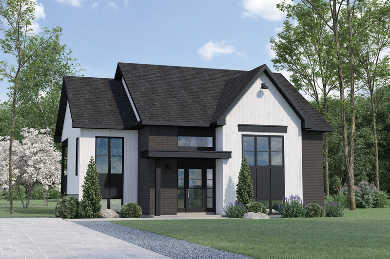 House Blueprint - Farmhouse Exterior - Front Elevation Plan #25-5002