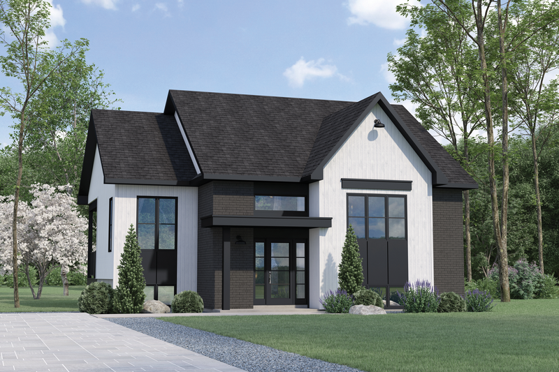 Dream House Plan - Farmhouse Exterior - Front Elevation Plan #25-5002