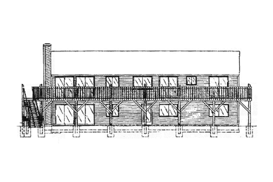 Exterior - Rear Elevation for Bungalow House Plan #320-294 - 3 bed, 3 bath