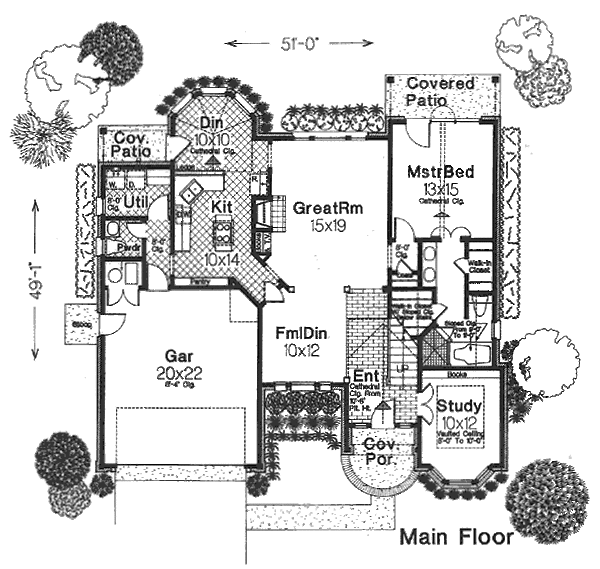 European Floor Plan - Main Floor Plan #310-797