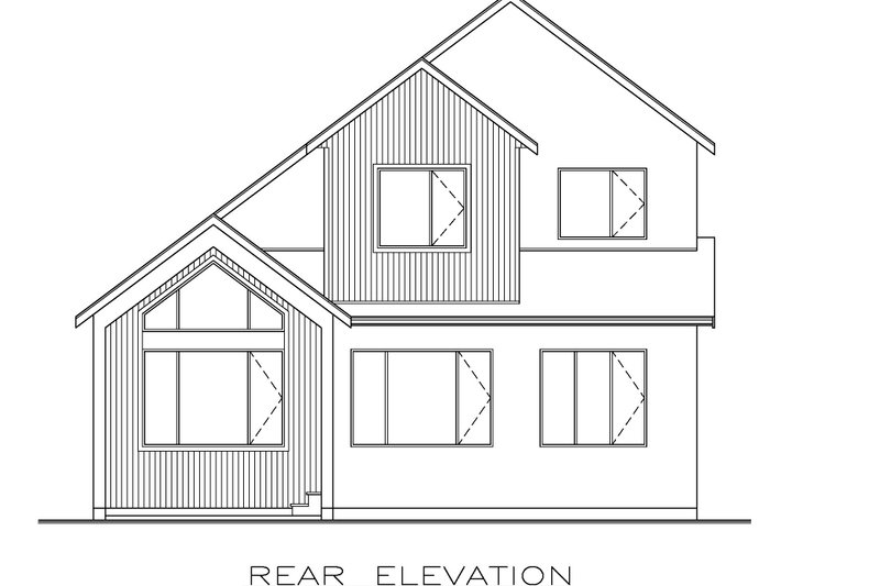 Dream House Plan - Exterior - Rear Elevation for Modern House Plan #1100-112 - 3 bed, 2.5 bath
