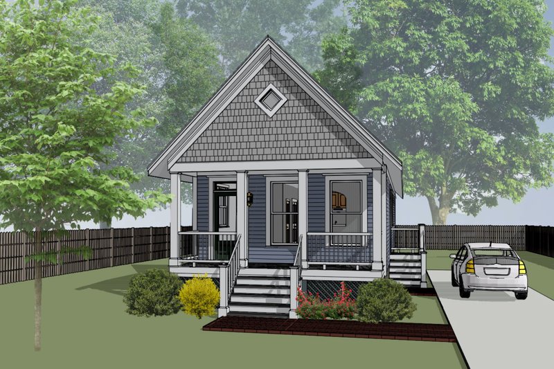 House Blueprint - Cottage Exterior - Front Elevation Plan #79-103