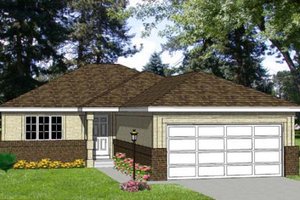 Ranch Exterior - Front Elevation Plan #116-151