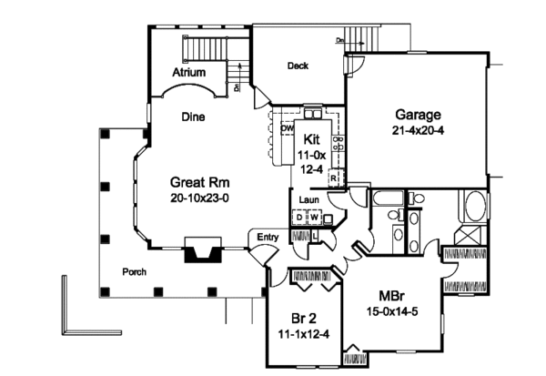Floor Plan - Main Floor Plan #57-595