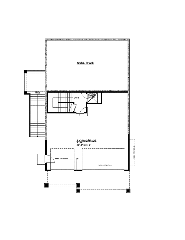 House Design - Craftsman Floor Plan - Lower Floor Plan #569-23