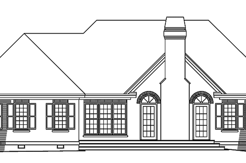 Home Plan - Exterior - Rear Elevation for Country House Plan #929-265 - 3 bed, 2 bath