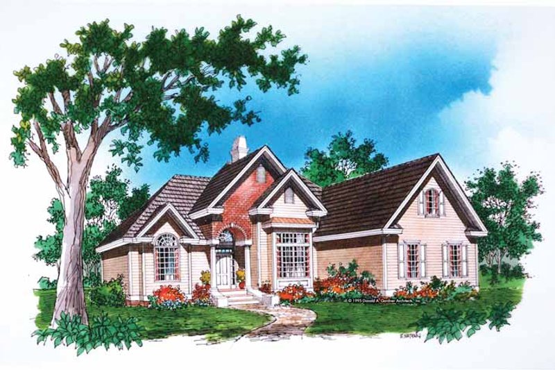 Architectural House Design - Traditional Exterior - Front Elevation Plan #929-489