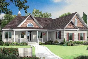 Exterior - Front Elevation 3 for Ranch House Plan #929-403 - 3 bed, 3 bath