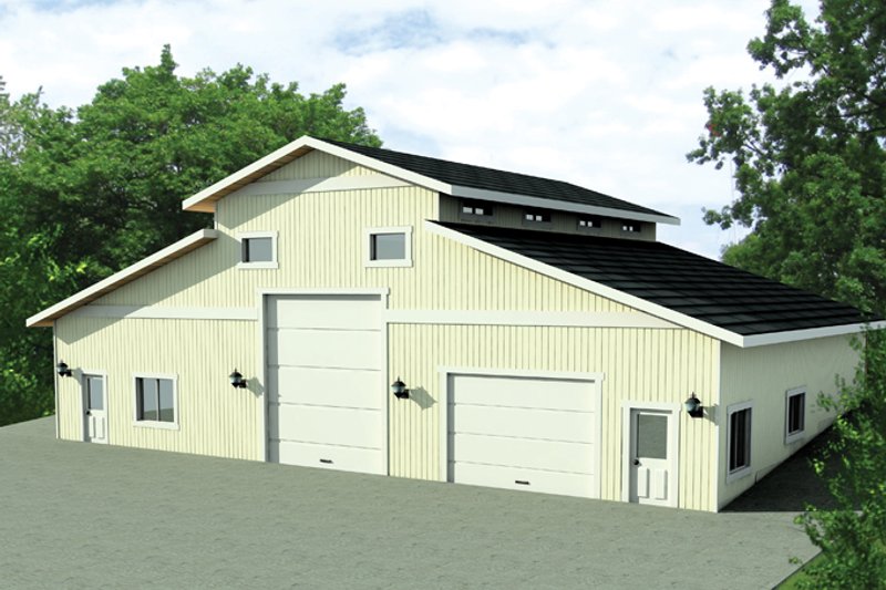 Home Plan - Exterior - Front Elevation 3 for Contemporary House Plan #117-846, 0 bath