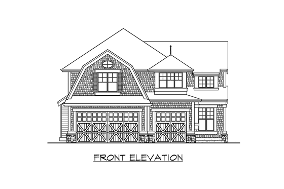 Exterior - Other Elevation for Colonial House Plan #132-122 - 4 bed, 2.5 bath