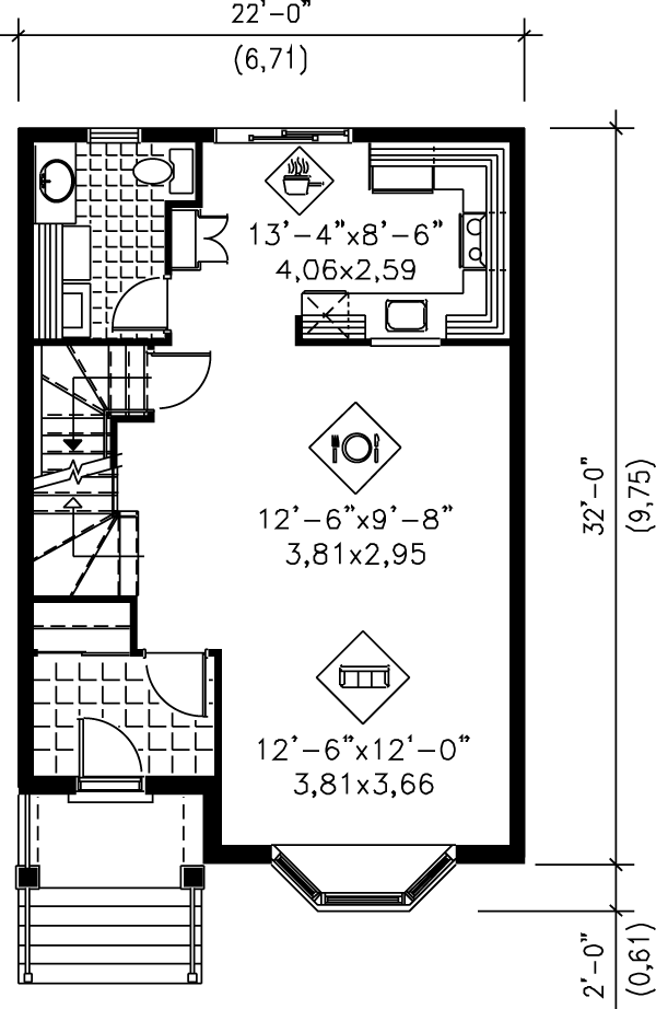 Victorian Floor Plan - Main Floor Plan #25-203