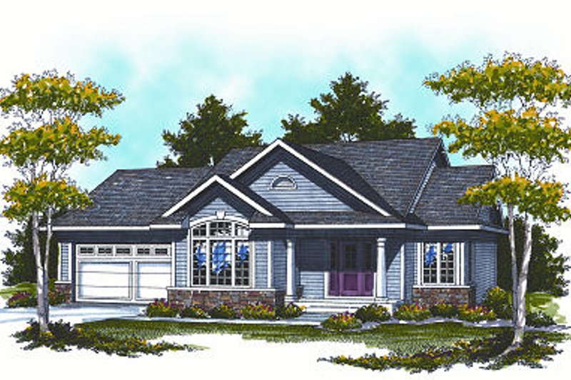 Home Plan - Country Exterior - Front Elevation Plan #70-856