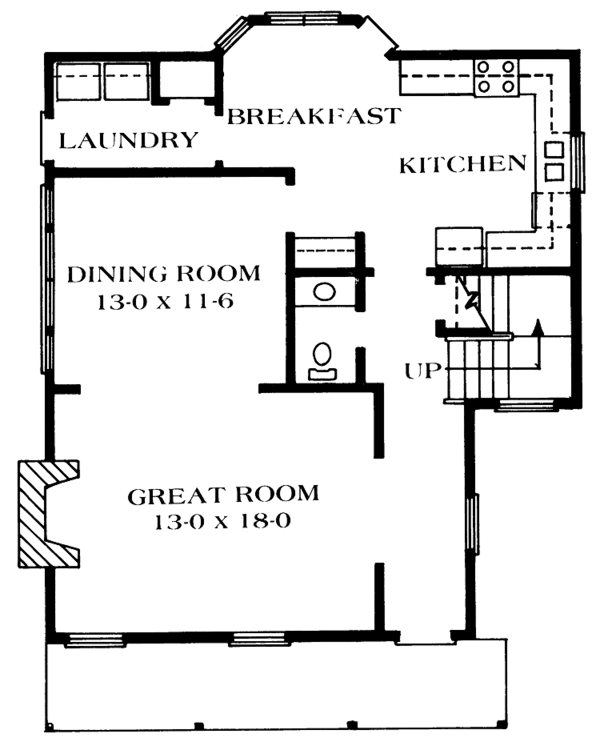 Architectural House Design - Victorian Floor Plan - Main Floor Plan #1014-43