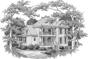 Country Style House Plan - 4 Beds 4 Baths 3444 Sq/Ft Plan #37-261 