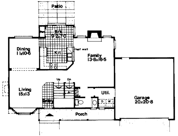 Home Plan - Country Floor Plan - Main Floor Plan #300-126