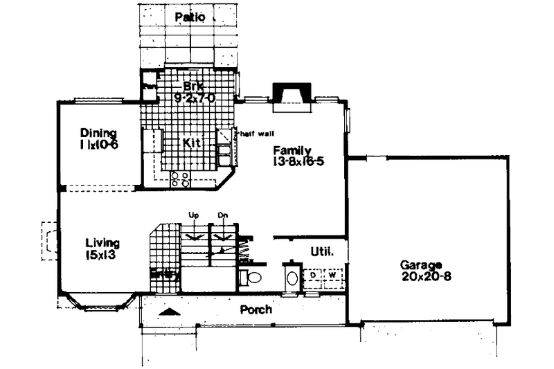 Architectural House Design - Floor Plan - Main Floor for Country House Plan #300-126 - 4 bed, 2.5 bath