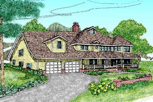 Country Exterior - Front Elevation Plan #60-240