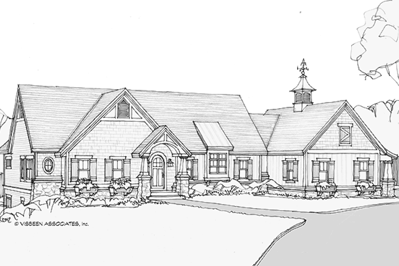 Architectural House Design - Craftsman Exterior - Front Elevation Plan #928-203