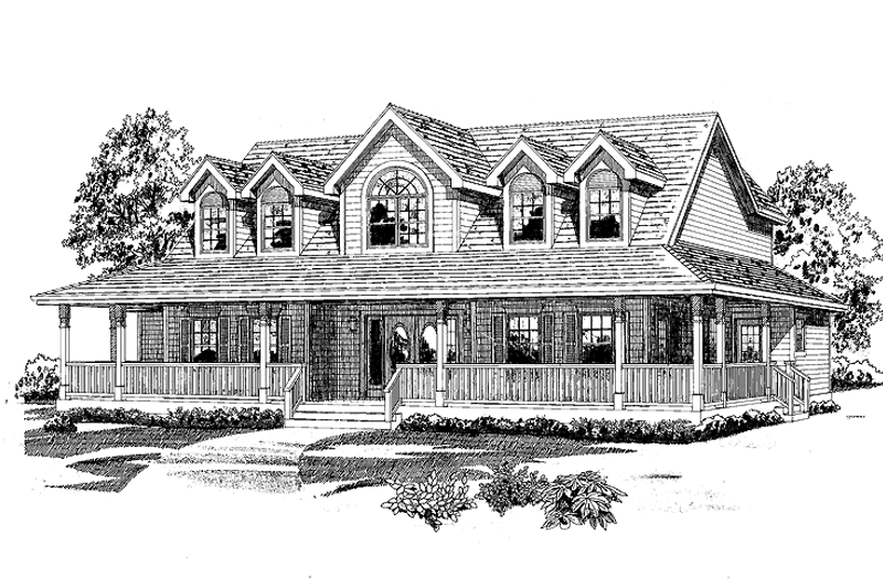 Architectural House Design - Victorian Exterior - Front Elevation Plan #47-777