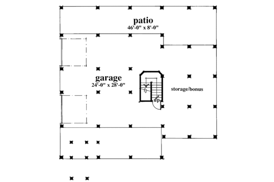 Floor Plan - Lower Floor for Country House Plan #930-31 - 3 bed, 2.5 bath