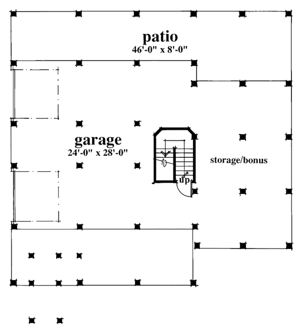 Country Floor Plan - Lower Floor Plan #930-31