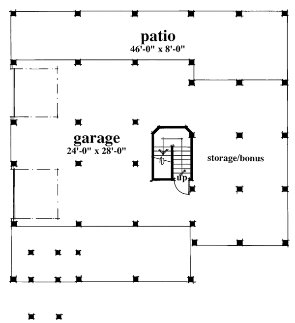 House Design - Country Floor Plan - Lower Floor Plan #930-31