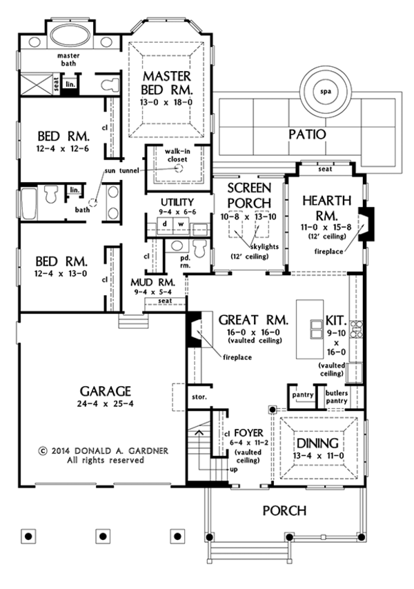 Architectural House Design - Ranch Floor Plan - Main Floor Plan #929-994