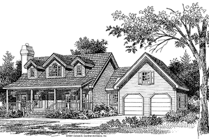 Country Exterior - Front Elevation Plan #929-109