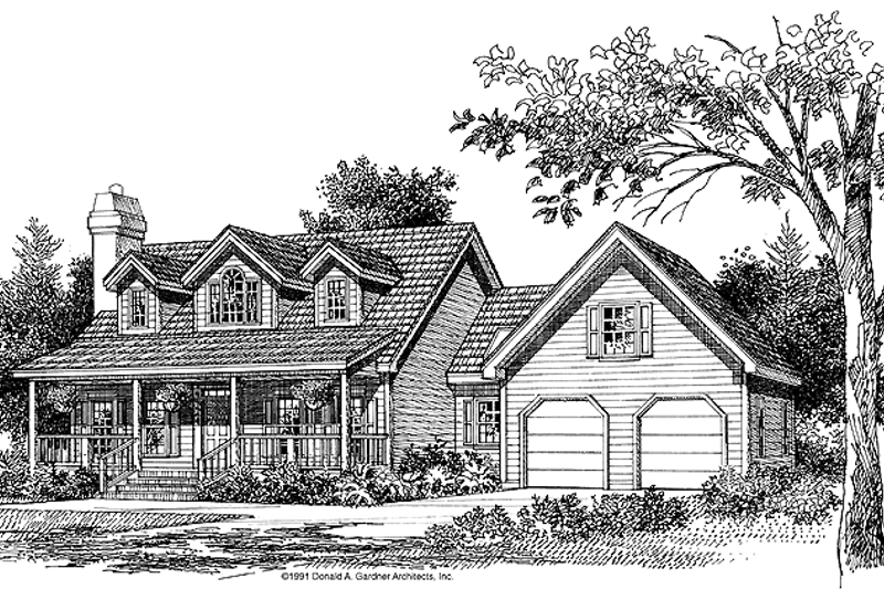 Architectural House Design - Country Exterior - Front Elevation Plan #929-109