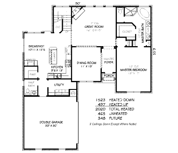 European Floor Plan - Main Floor Plan #424-107
