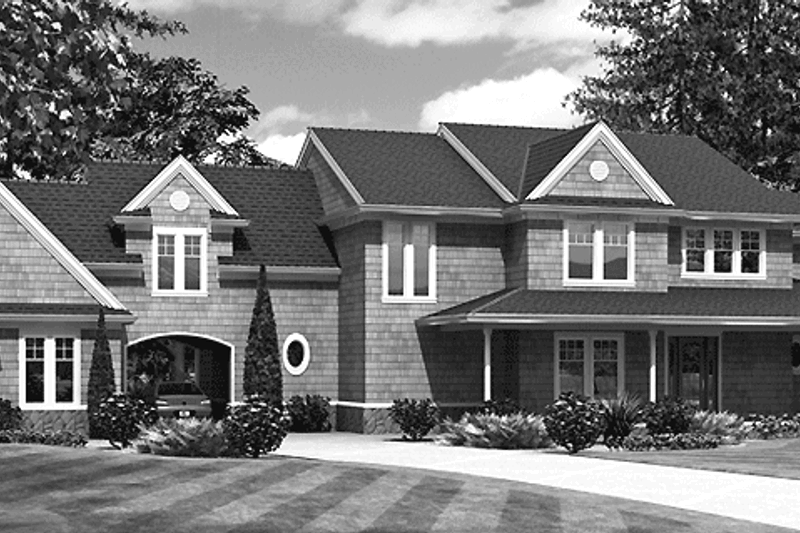 Architectural House Design - Country Exterior - Front Elevation Plan #966-79