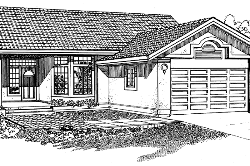 House Blueprint - Ranch Exterior - Front Elevation Plan #47-755