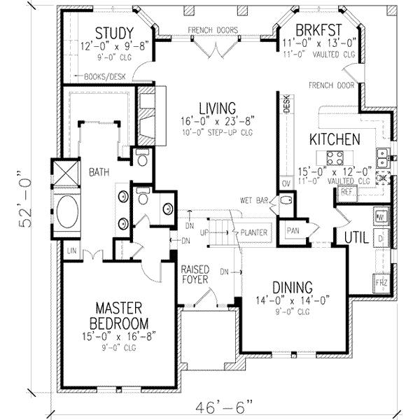 European Floor Plan - Main Floor Plan #410-404