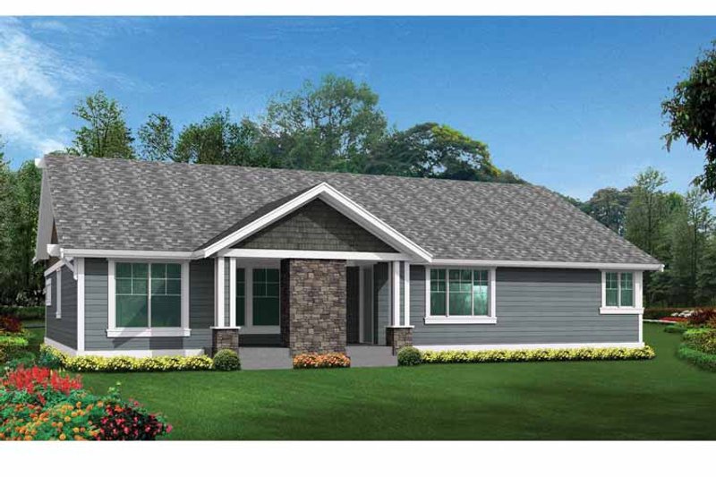 Dream House Plan - Exterior - Rear Elevation 1 for Craftsman House Plan #132-539 - 3 bed, 2.5 bath