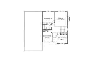 Floor Plan - Upper Floor for Traditional House Plan #129-116 - 4 bed, 2.5 bath