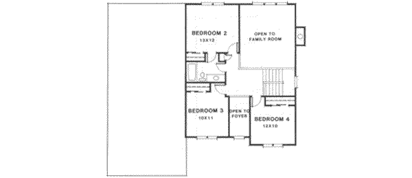 Traditional Floor Plan - Upper Floor Plan #129-116