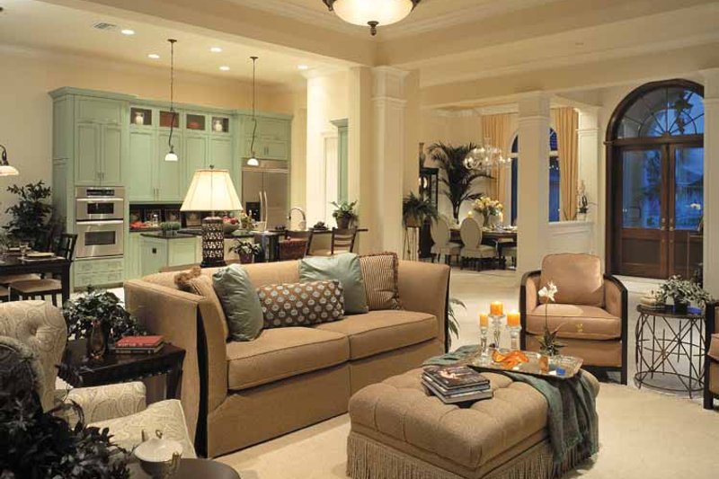 Architectural House Design - Interior - Family Room for Mediterranean House Plan #930-324 - 3 bed, 3.5 bath